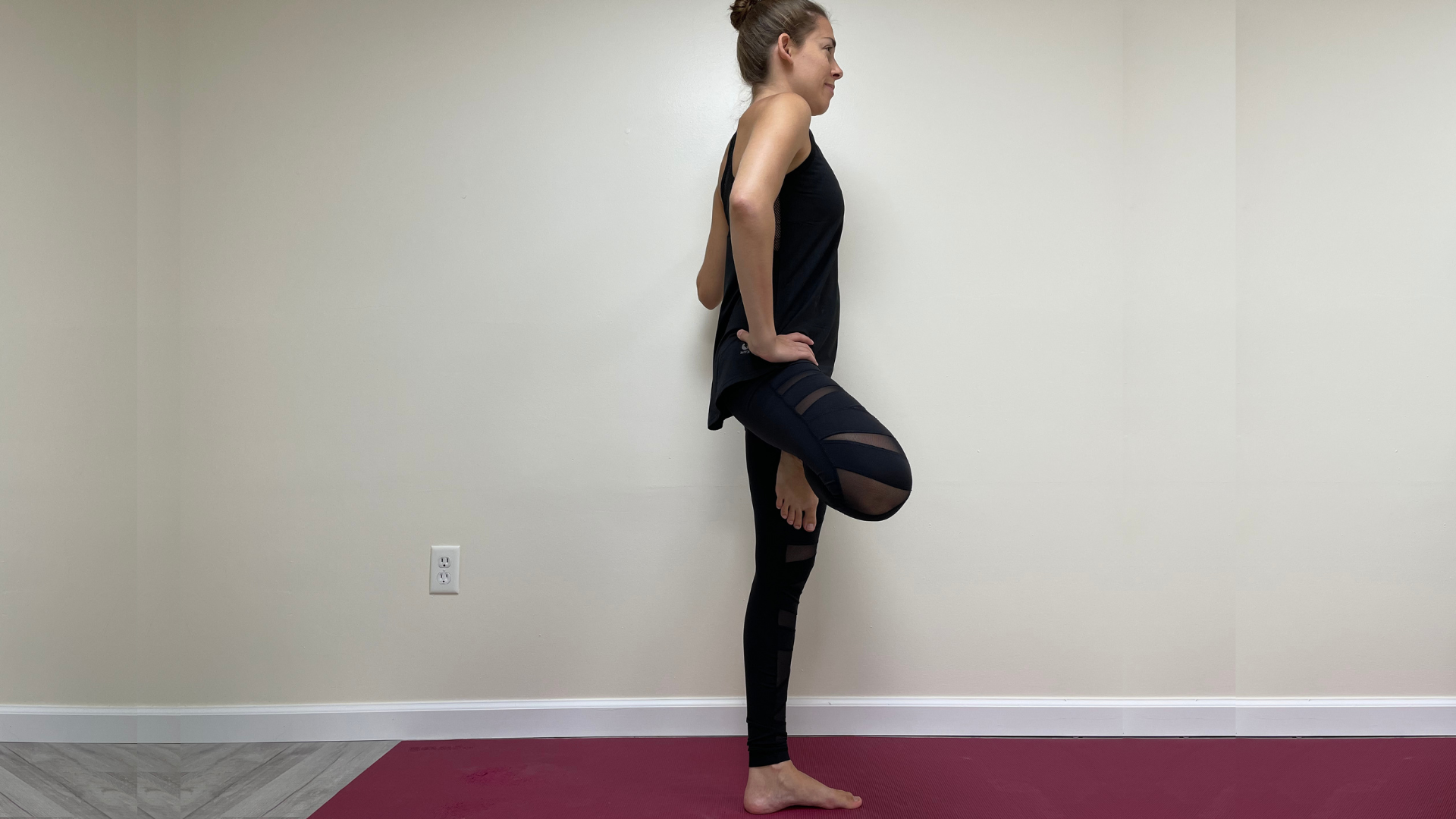 How to practice Tree Pose or Vrksasana a great asana pose for hip stability and balance. How to practice Tree Pose or Vrksasana a great asana pose for hip stability and balance.