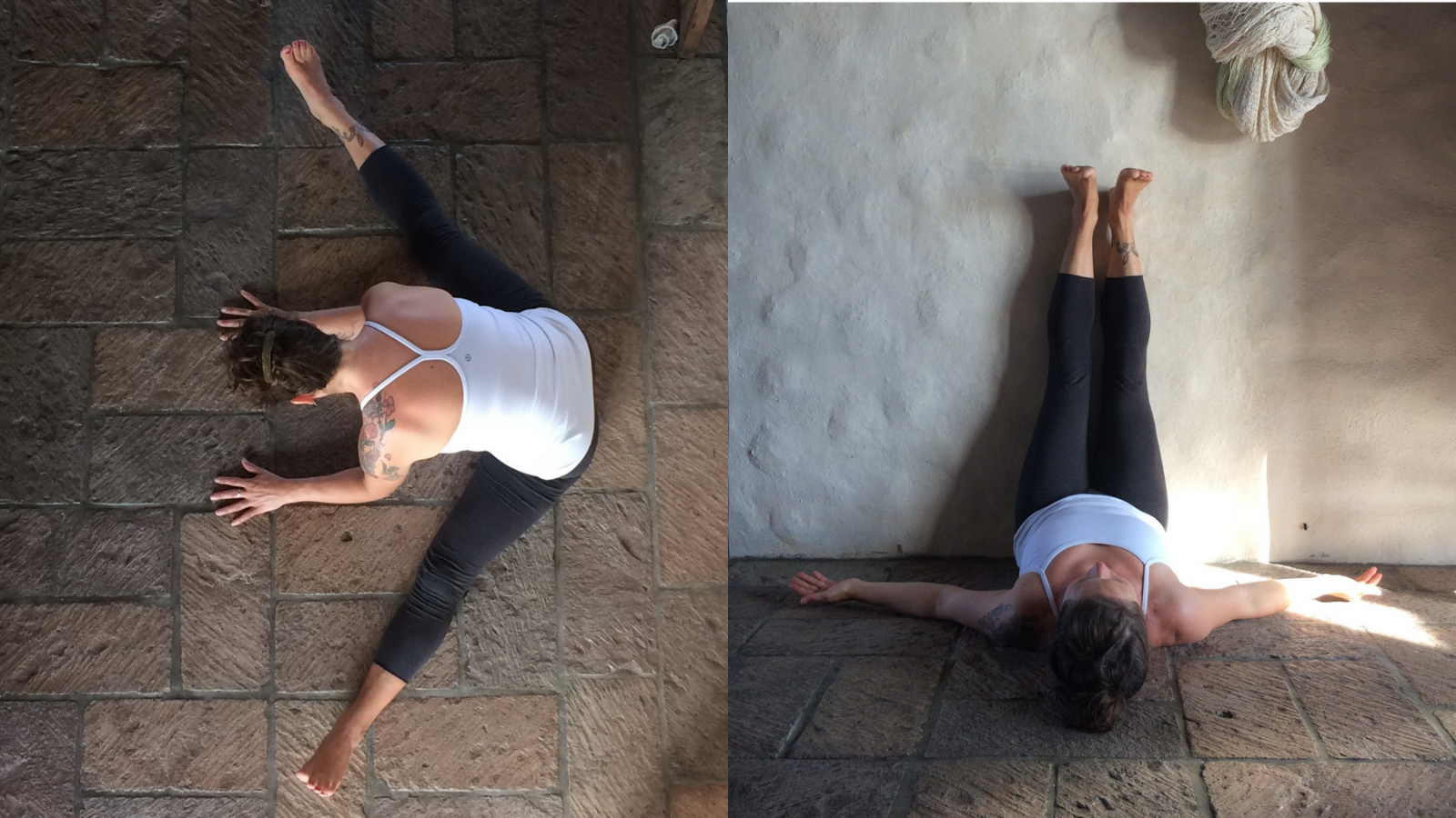 How to practice Wide-Legged Forward fold or Upavista Konasana and Legs Up The Wall or Viparita Karani to help increase fertility Image showing Wide-Legged Forward fold or Upavista Konasana and Legs Up The Wall or Viparita Karani, yoga poses for infertility