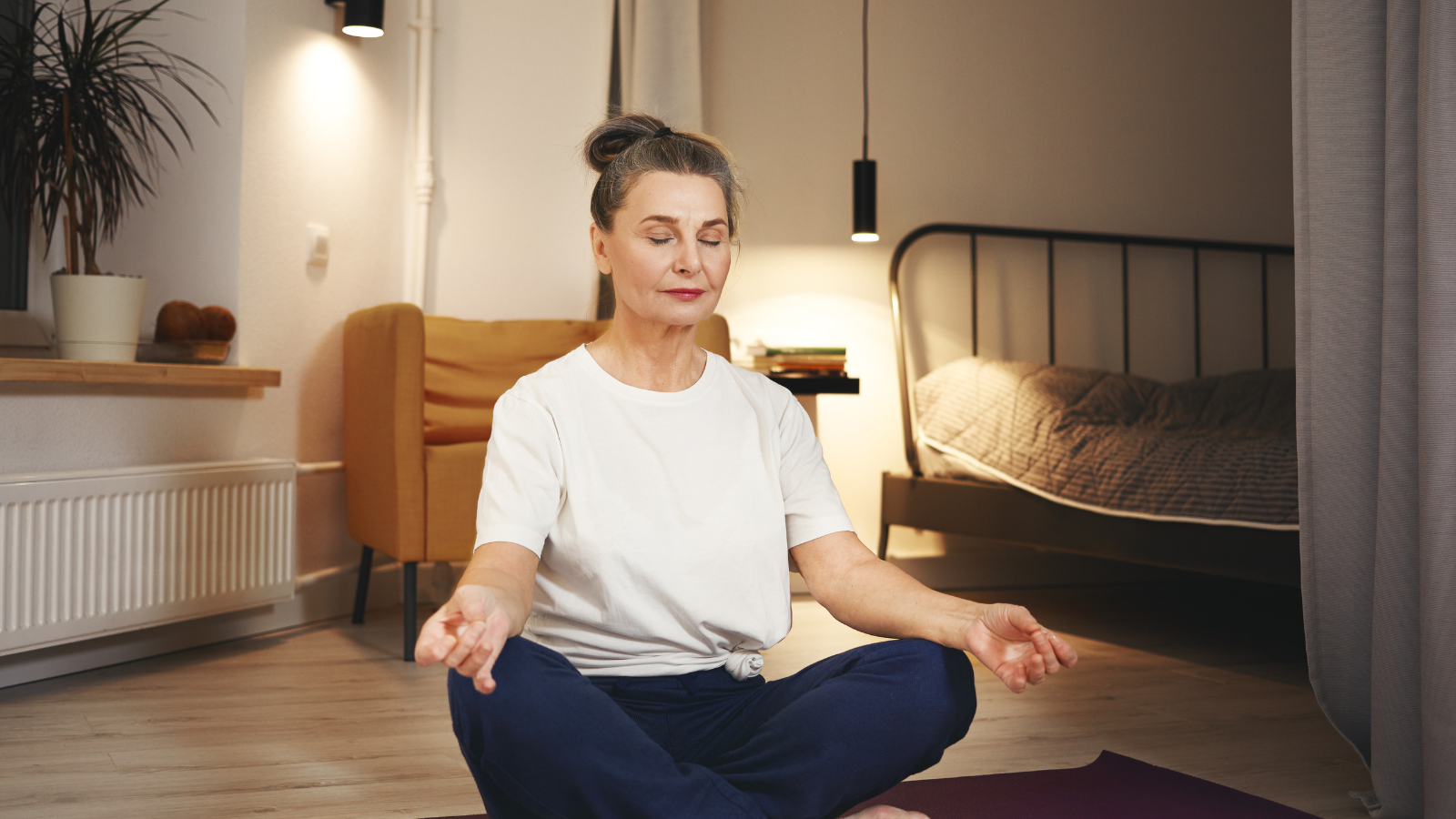 How to sit comfortably for mediation or visualization to promote health and wellbeing Meditation and visualization to support a healthier lifestyle and to relieve symptoms often associated with aging like arthritis